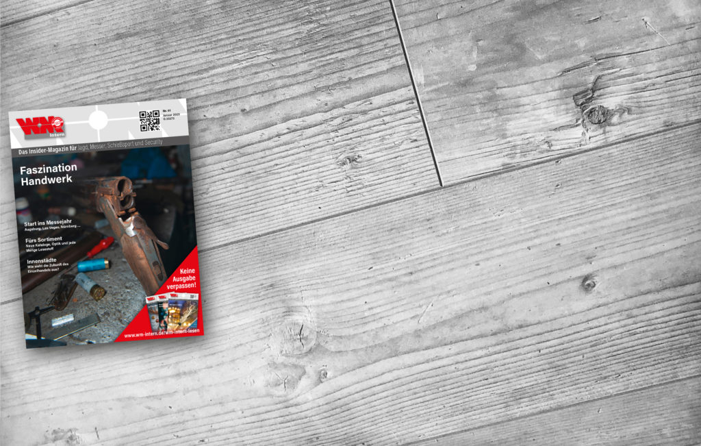 Cover der Januar-Ausgabe von WM-Intern auf Holzgrund