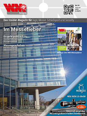 Cover der Februar-Ausgabe von WM-Intern: eine Glasfassade in der sich der blaue Himmel spiegelt